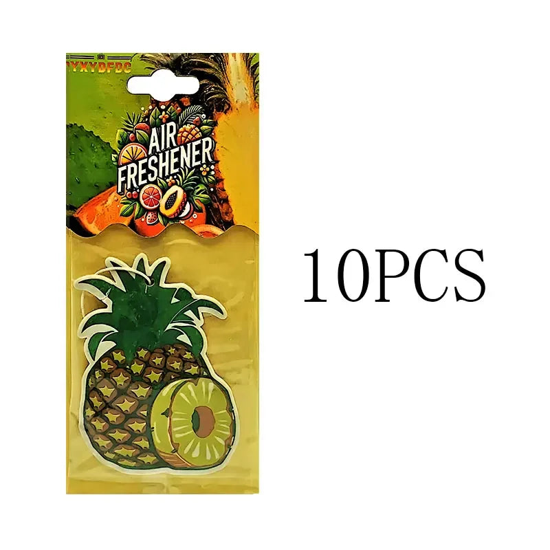 YXYDFDC Car Air Freshener Natural scented tea paper Auto Hanging Vanilla perfume fragrance Fruits car accessories interior