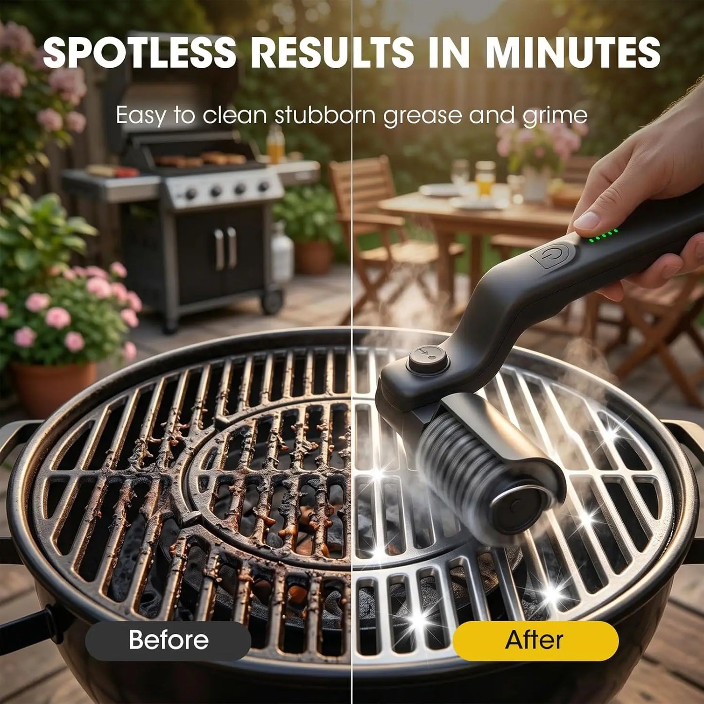 Electric Rotating BBQ Grill Brush Heavy Duty Grease Cleaner New Roller Brush Cleaning Barbecue Grid Brush Tool or Brush Head