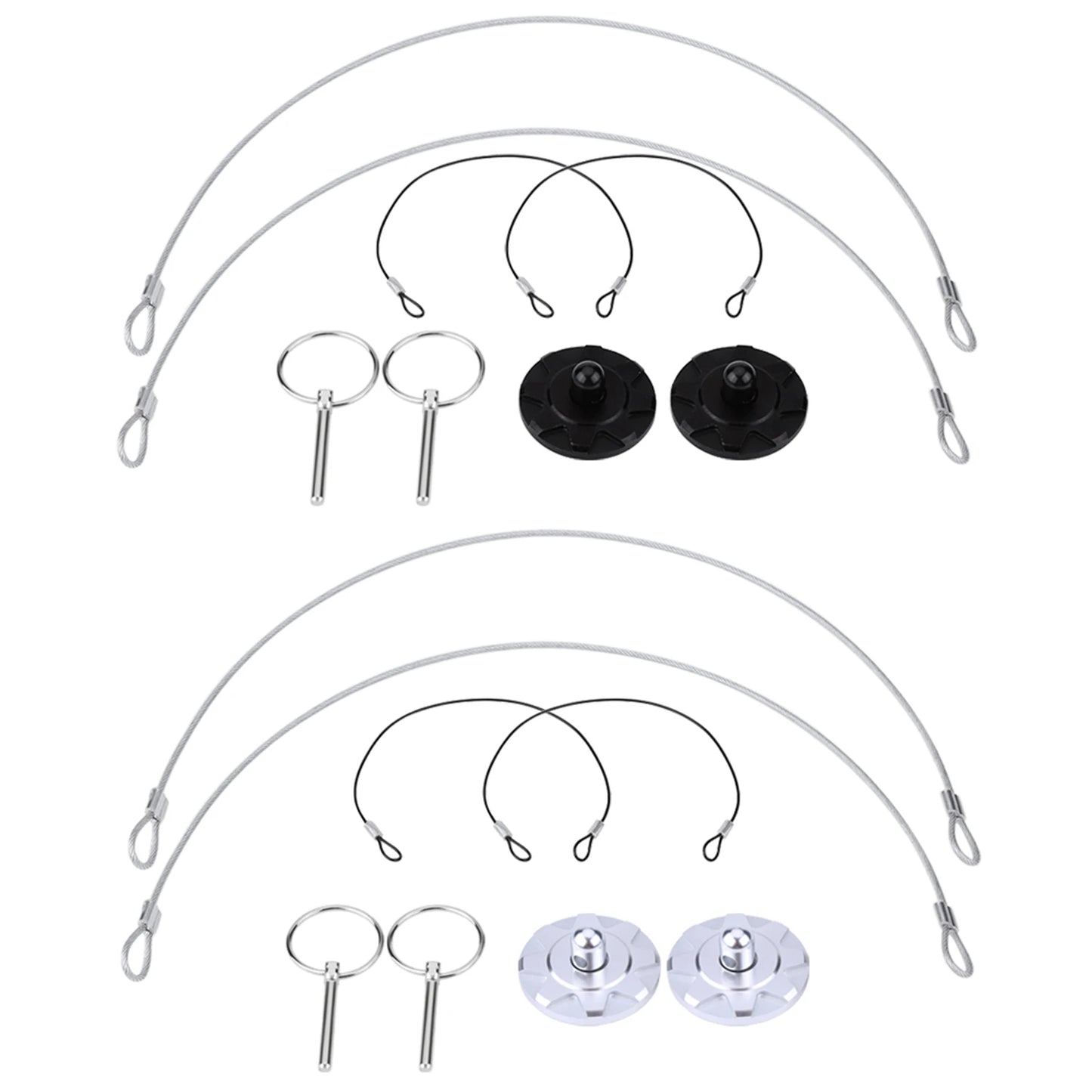 2pcs Universal CNC Billet Aluminum Racing Bonnet Hood Pin Latch Lock Appearance Kit