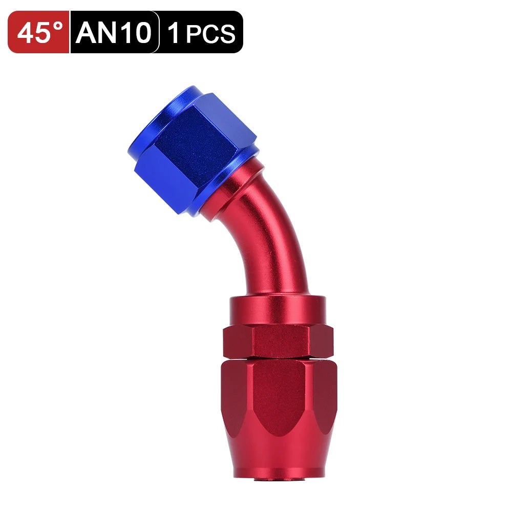 1 Pieces Oil Hose End Adaptor Kit Oil Fuel Swivel Hose End Fitting AN4 AN6 AN8 AN10 Straight 45 90 180 Degree