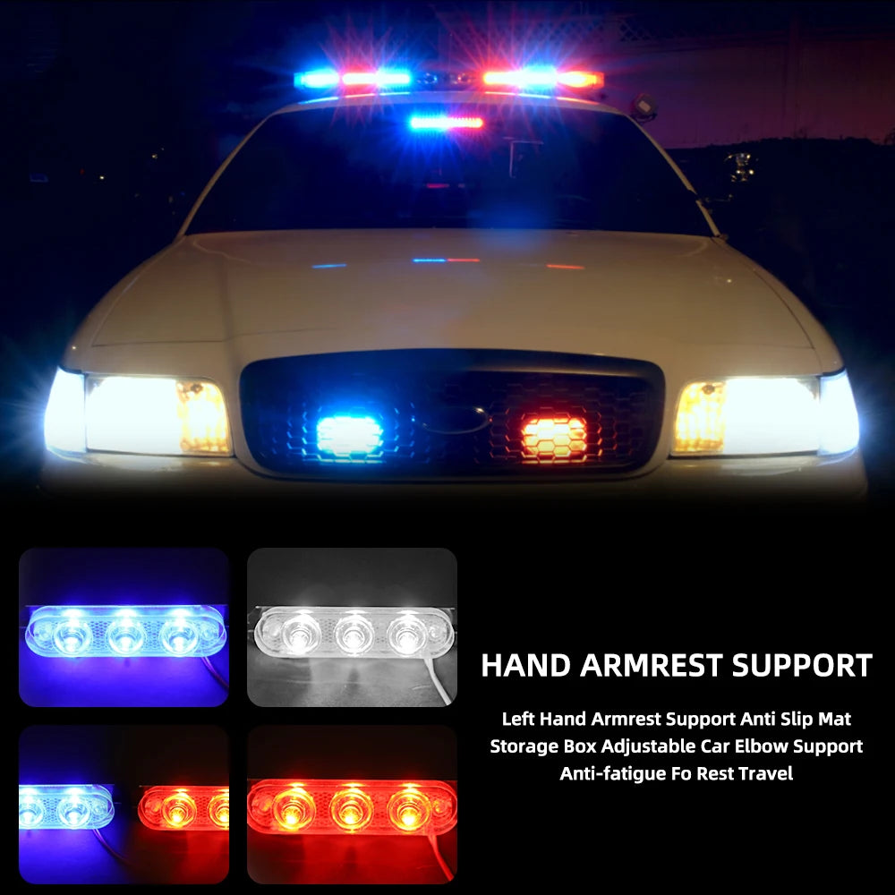 Car Parking Signal Light Police Lights Emergency Warning Light Strobe Lights Flasher LED Auto Flash Stroboscopes Strobe Light