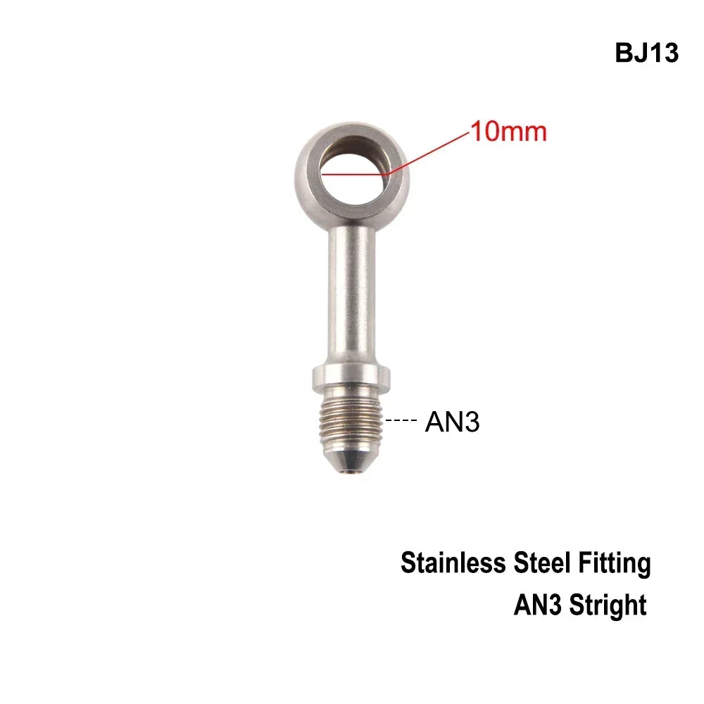 1PC Stainless Steel AN3 to AN -3 Straight Brake Swivel Hose End banjo Fitting 3/8-24