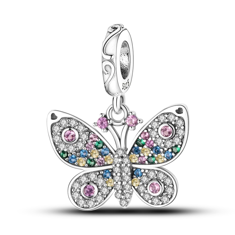 925 Silver Butterfly Cupid Charms Fit Pandora 925 Original Bracelet Charms Pendientes Mujer Necklace Charms for Jewelry Making