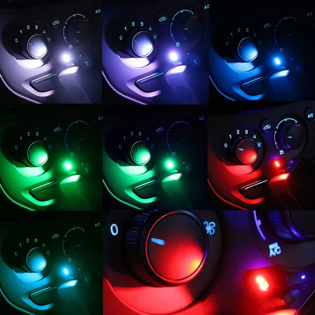 Creative Mini Type-C LED RGB Ambient Light USB-C RGB LED Car Interior Night Lights High Brightness 100LM for Tesla Model S 3 X Y