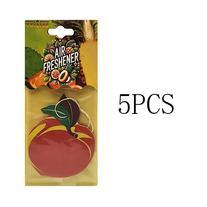YXYDFDC Car Air Freshener Natural scented tea paper Auto Hanging Vanilla perfume fragrance Fruits car accessories interior