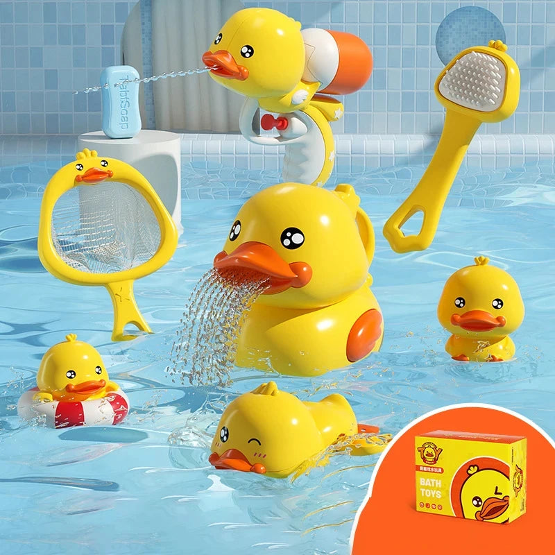 2024 New Bath Toys Baby Water Game Duck Model Faucet Shower Electric Water Spray Swimming Bathroom Baby Toys For Kids Gifts