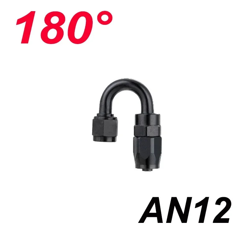 Universal AN4 AN6 AN8 AN10 AN12 Straight 45 90 120 180 Degree Car Oil Fuel CPE Swivel Hose End Fitting Oil Hose End Adaptor