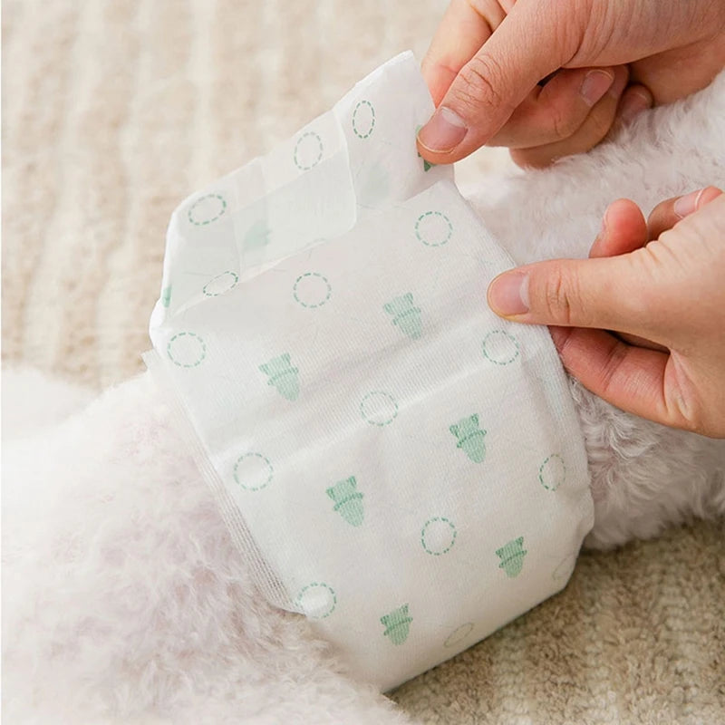 10Pcs Dog Diapers Super Absorption Physiological Pants Females Disposable Leakproof Nappies Diapers for Small Medium Dogs