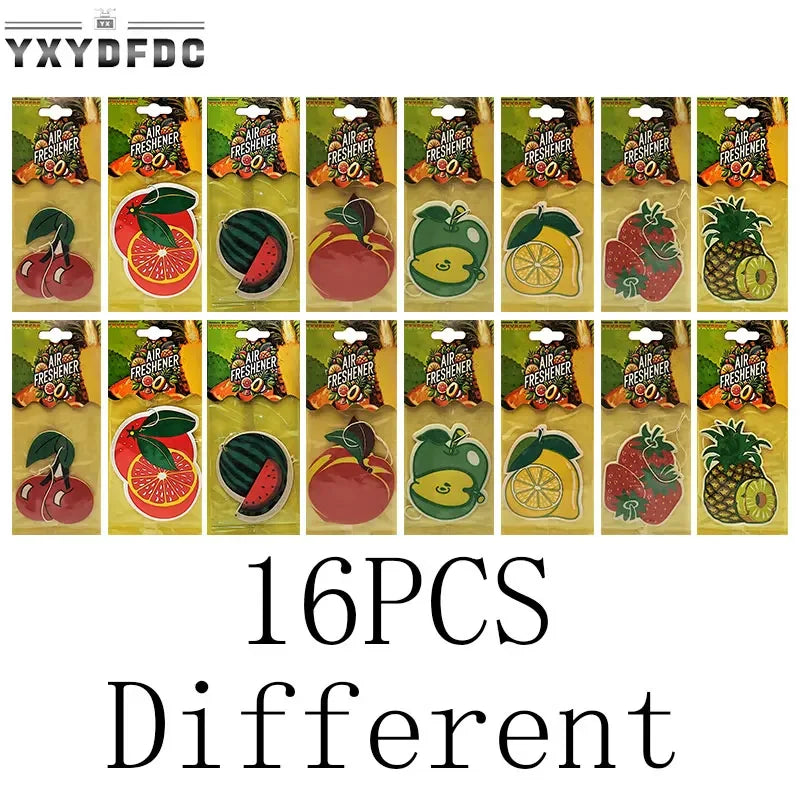 YXYDFDC Car Air Freshener Natural scented tea paper Auto Hanging Vanilla perfume fragrance Fruits car accessories interior