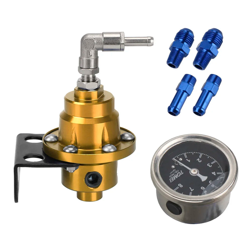 With Gauge Kit Universal Car Accessories Adjustable Fuel Pressure Regulator 7 Colors Vehicle Refitting fuel Supercharger