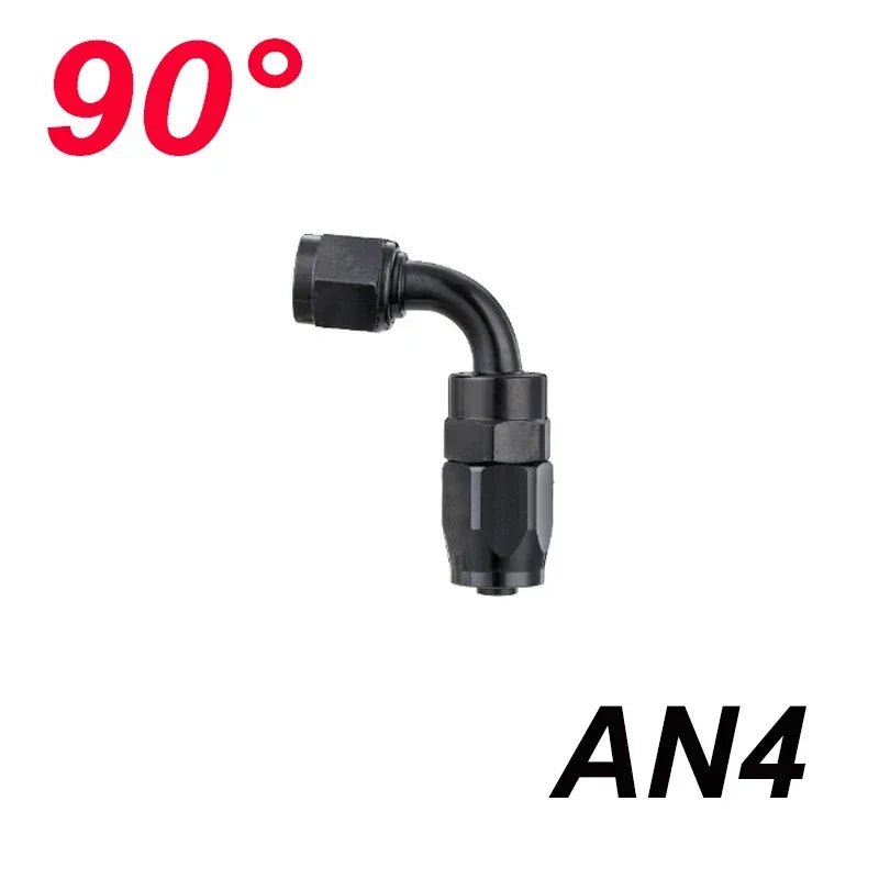 Universal AN4 AN6 AN8 AN10 AN12 Straight 45 90 120 180 Degree Car Oil Fuel CPE Swivel Hose End Fitting Oil Hose End Adaptor