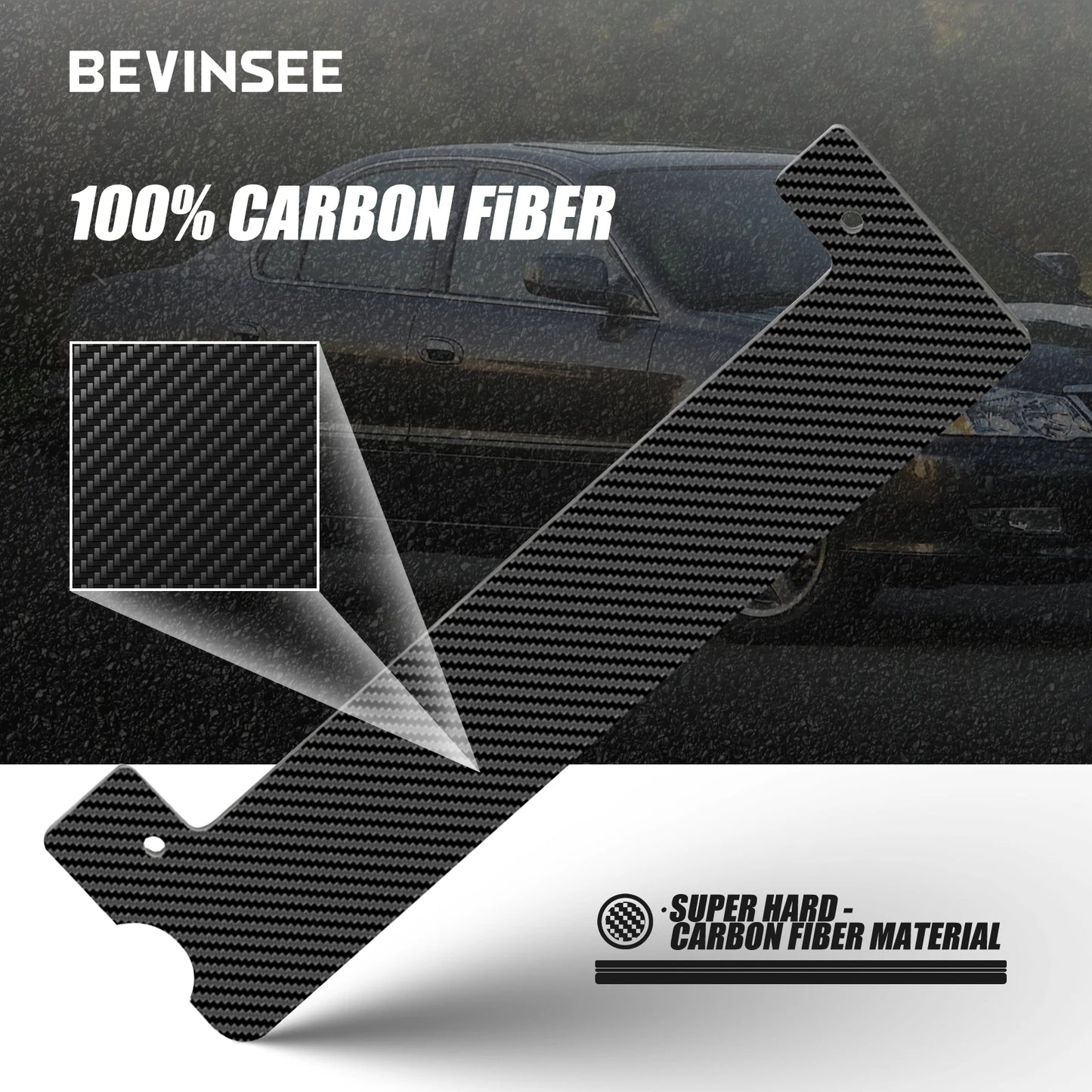 BEVINSEE Dry Carbon Fiber K Series Spark Plug Cover Insert for Honda Acura Accord Civic CRV K20 K24 Engine