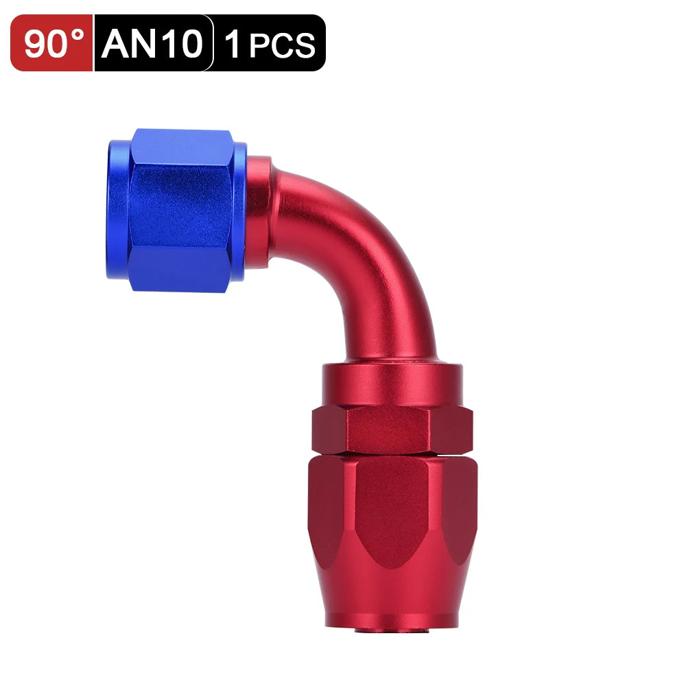 1 Pieces Oil Hose End Adaptor Kit Oil Fuel Swivel Hose End Fitting AN4 AN6 AN8 AN10 Straight 45 90 180 Degree