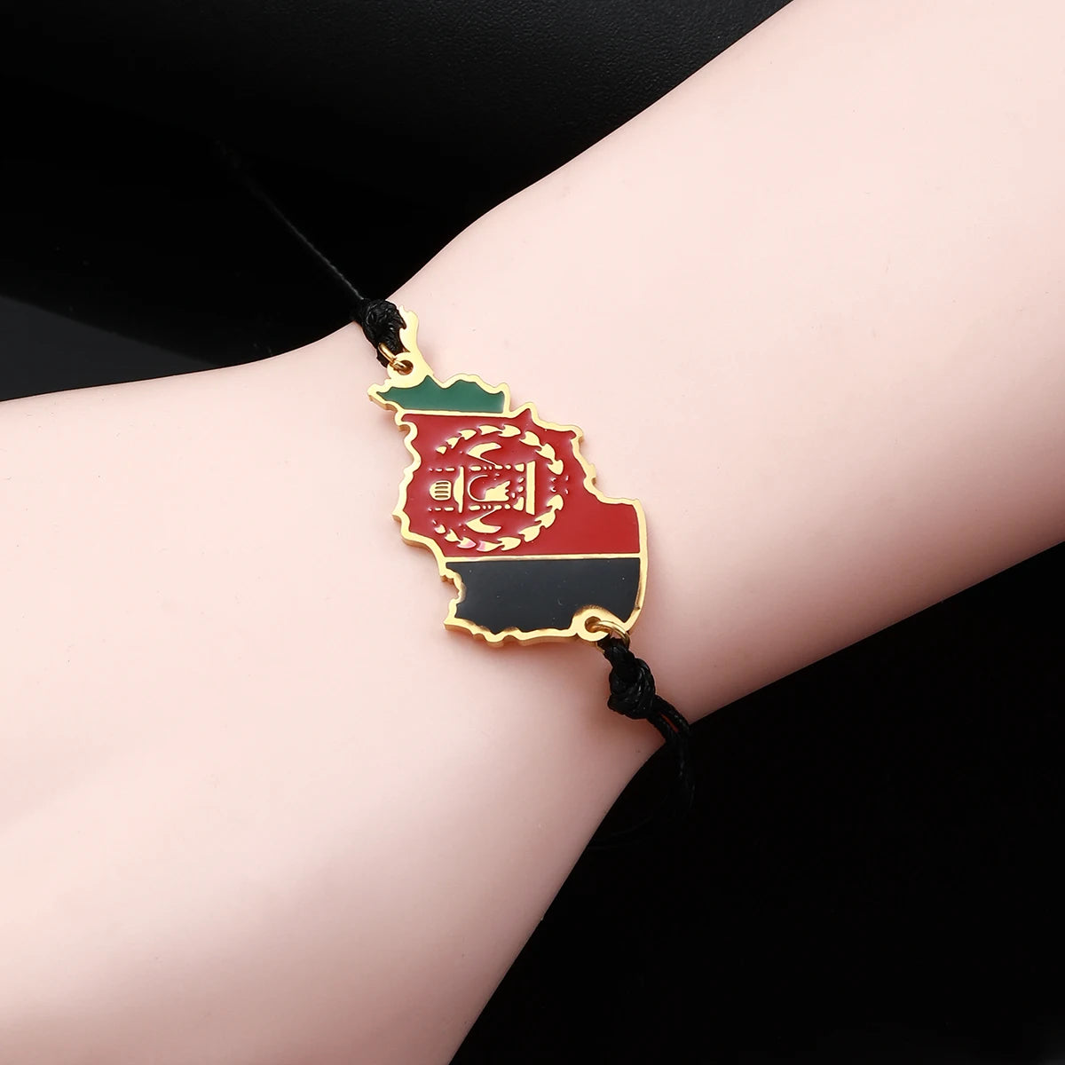 Afghanistan Map Flag Charms Bracelet Afghanistan Rope Chain Jewelry