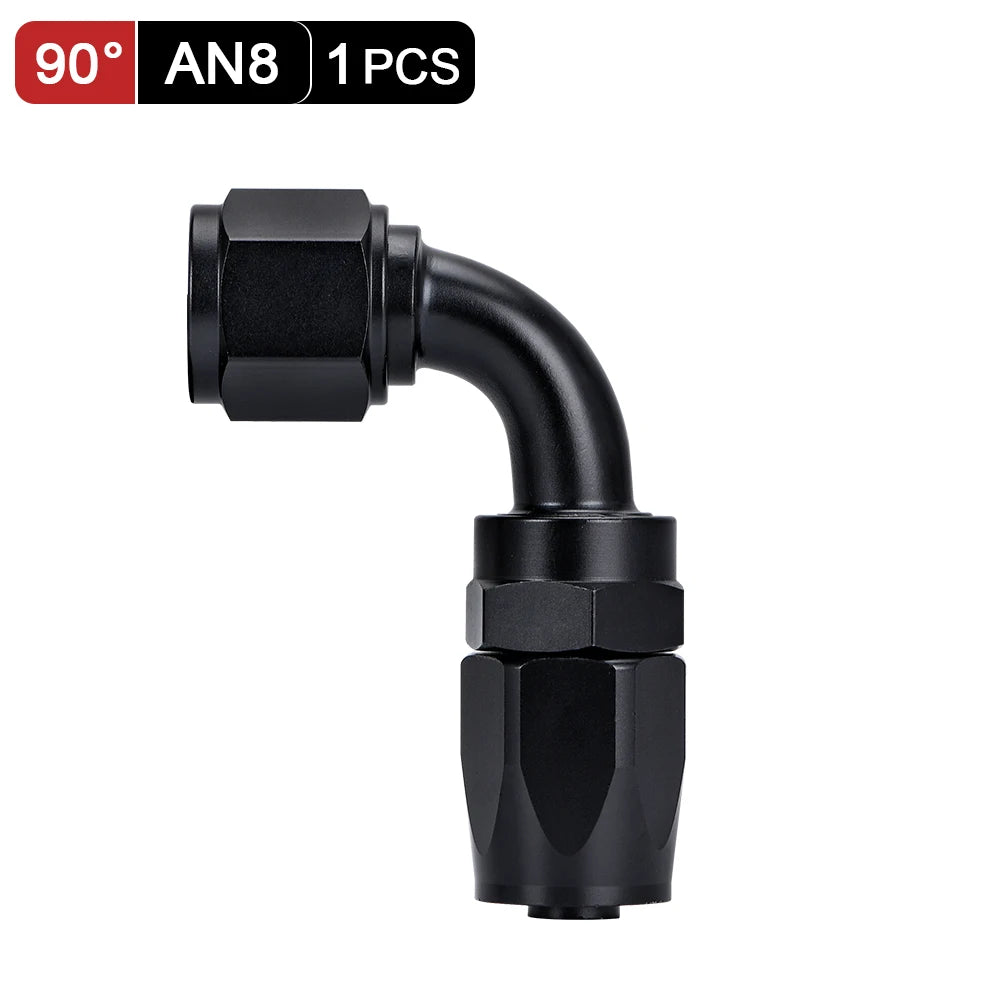 1 Pieces Oil Hose End Adaptor Kit Oil Fuel Swivel Hose End Fitting AN4 AN6 AN8 AN10 Straight 45 90 180 Degree