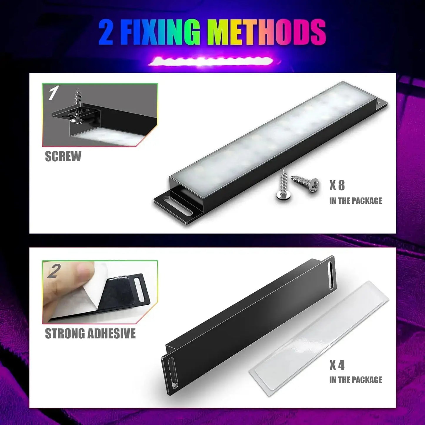 Car LED Neon Interior Light Bluetooth APP 3 Key Remote Control Ambient Music Light Car Interior Auto Decoration 12V