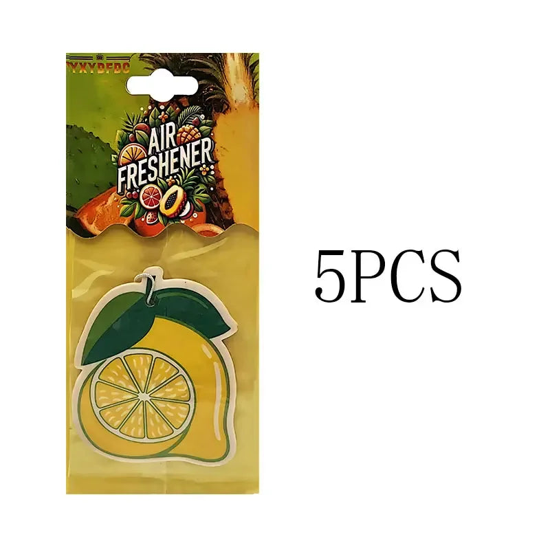 YXYDFDC Car Air Freshener Natural scented tea paper Auto Hanging Vanilla perfume fragrance Fruits car accessories interior