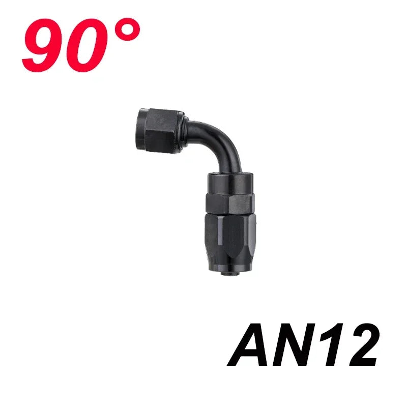Universal AN4 AN6 AN8 AN10 AN12 Straight 45 90 120 180 Degree Car Oil Fuel CPE Swivel Hose End Fitting Oil Hose End Adaptor