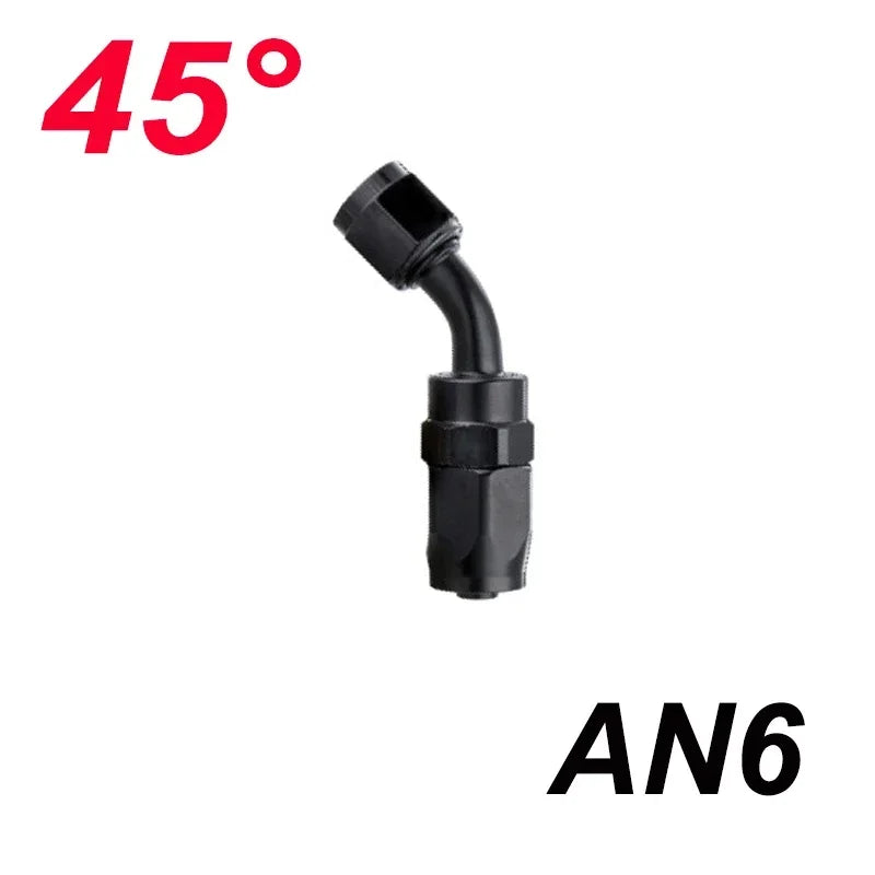 Universal AN4 AN6 AN8 AN10 AN12 Straight 45 90 120 180 Degree Car Oil Fuel CPE Swivel Hose End Fitting Oil Hose End Adaptor