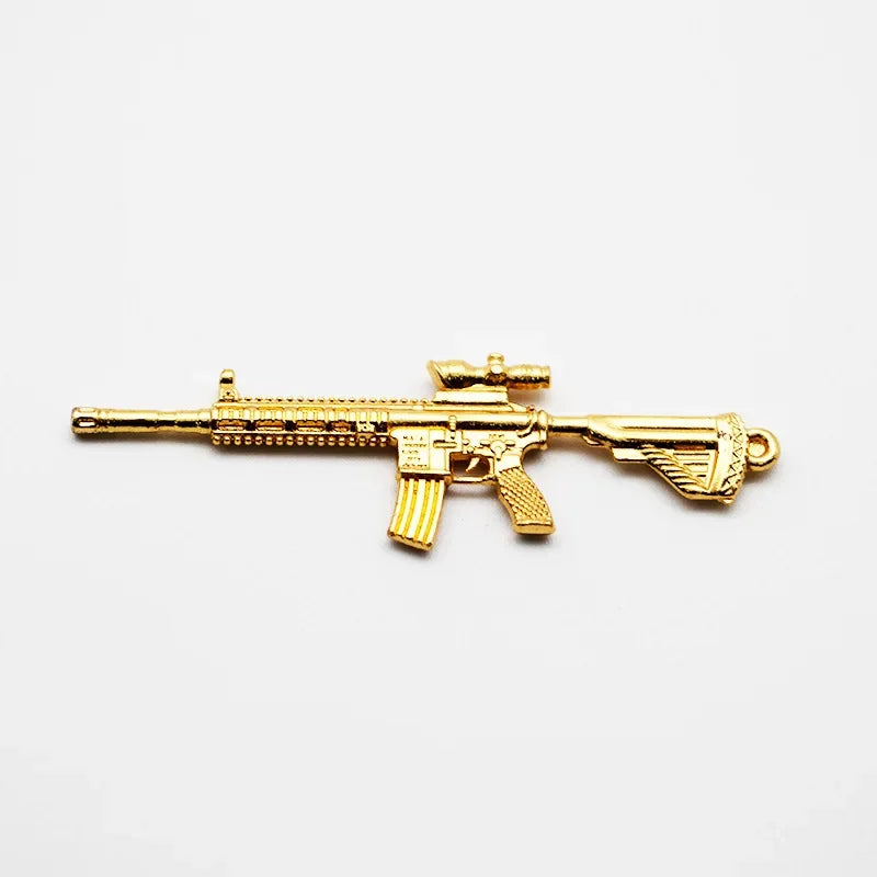 Wholesale Bike Car Yellow Rubber Duck Accessories Weapon Gold Black M416 AKM 98K AMW Duck Toy Bicycle Car Decoration Duckling