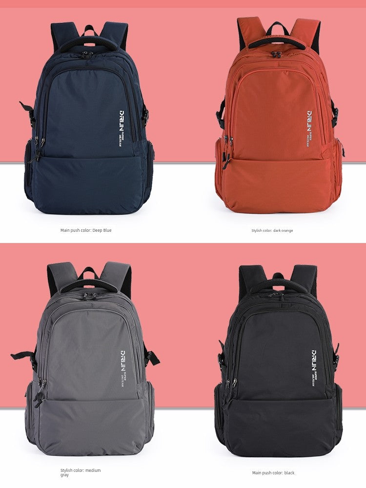 Nylon Women's Casual Fashion Orange Men's Backpack Backpack