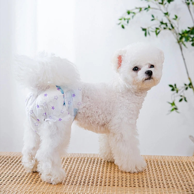 10Pcs Dog Diapers Super Absorption Physiological Pants Females Disposable Leakproof Nappies Diapers for Small Medium Dogs