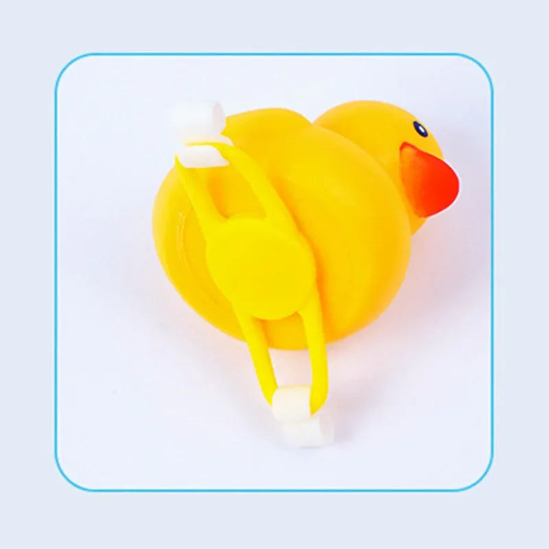 2023 Car Interior Broken Wind Small Yellow Duck with Helmet Airscrew Cute Wind-breaking Duck Cycling Decoration Ornament