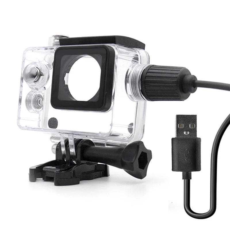 Motorcycle Waterproof Case Waterproof Charging with USB Cable SJCAM SJ4000 SJ7000 F60 F68 W8 W9 H9 Action Camera Accessories