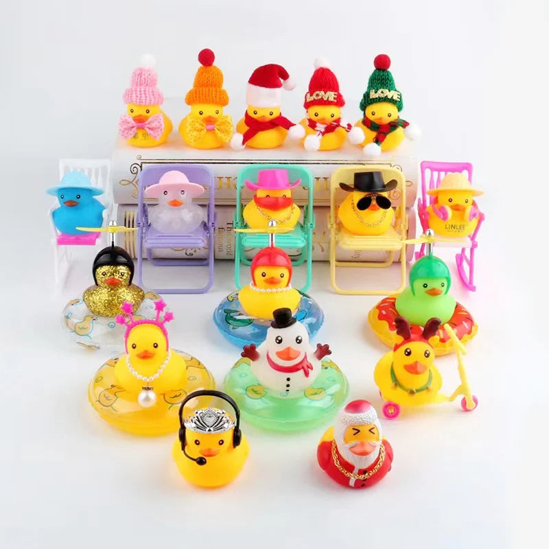 Little Yellow Duck Small Swimming Ring Decorative Ornaments Fashion Style Milk Tea Shop Gifts Toys Accessories Wholesale