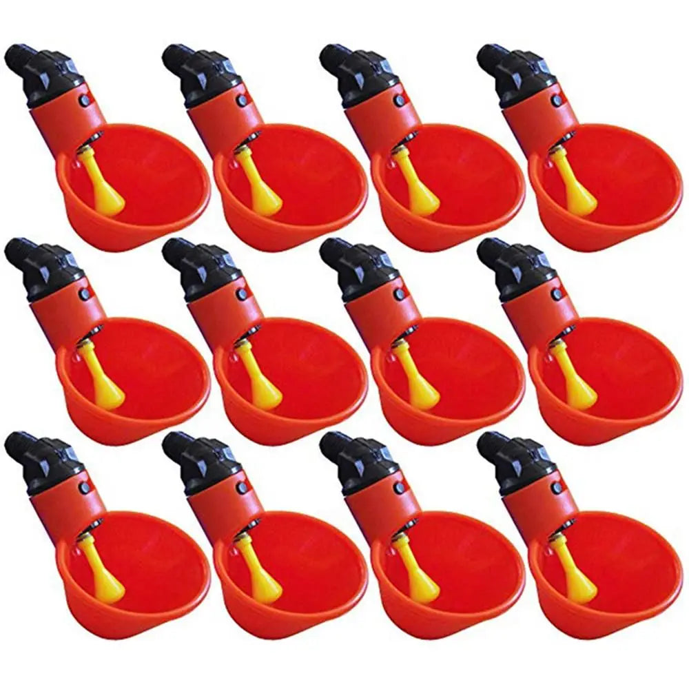 10/20 Pcs Fowl Bowl Automatic Quail Poultry Water Drinking Cups Plastic Plastic Automatic Drinker Chicken Hen