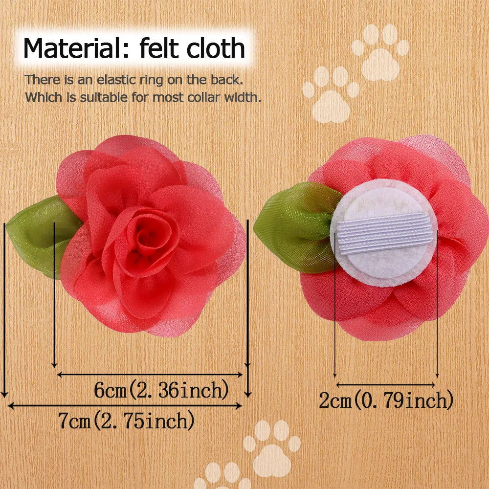 50PCS Dog Hair Bows Bulk Pet Accessories Best Sellers Collar Flower Charms Removable Dog Tie Wholesale Puppy Accessories