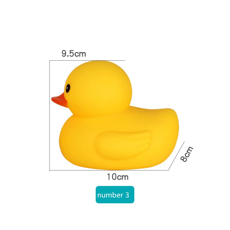 Cute Duck with Squeeze Sound Bath Toy Soft Rubber Float Ducks Play Bath Game Fun Gifts For Children Kids Baby