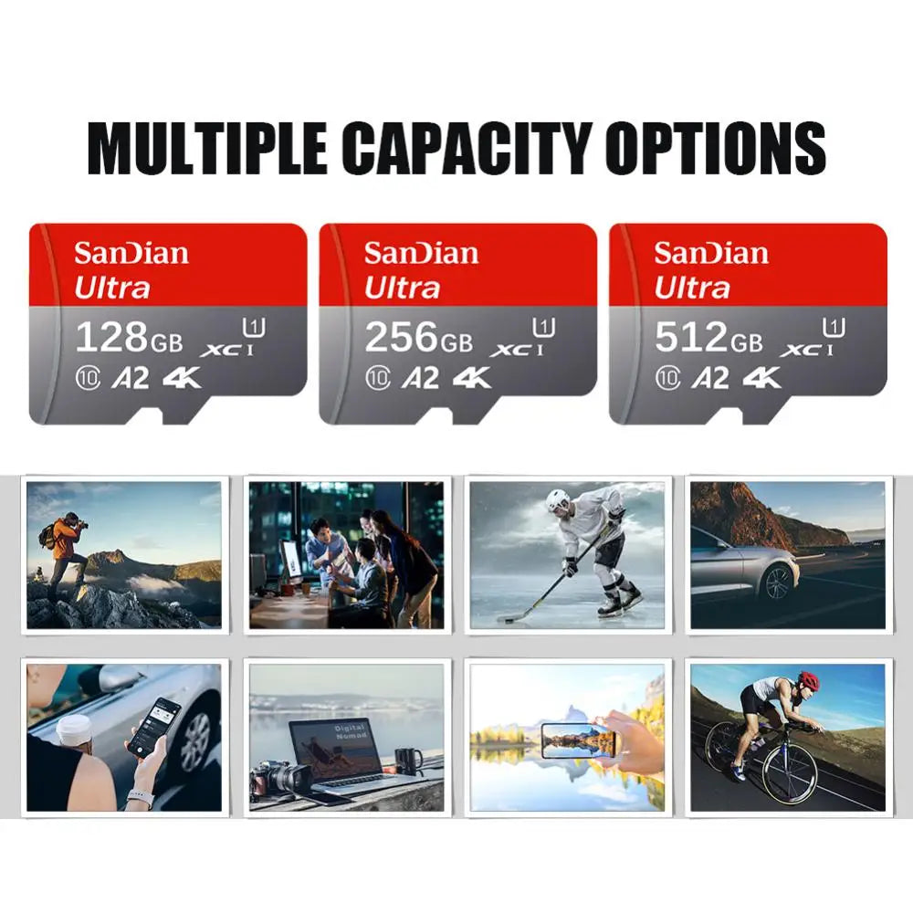 Original SD Card 2T 1T Large Capacity Memory Cards Micro TF sd Card 512GB High Speed Flash Card for PC/Desktop/Mac/Cameras