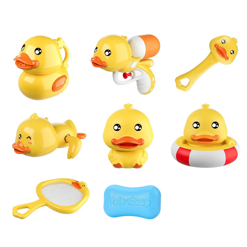2024 New Bath Toys Baby Water Game Duck Model Faucet Shower Electric Water Spray Swimming Bathroom Baby Toys For Kids Gifts