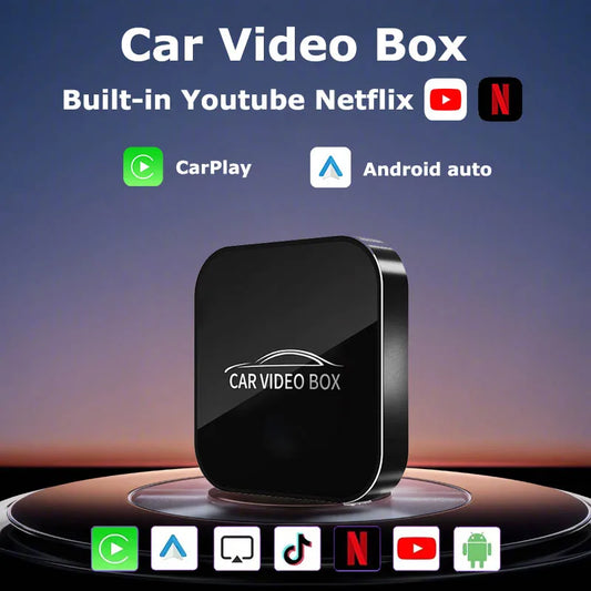 New 3in1 Wireless Android Auto & CarPlay Adapter Smart Tv Box Support Youtube Netflix Car Accessories intelligent systems