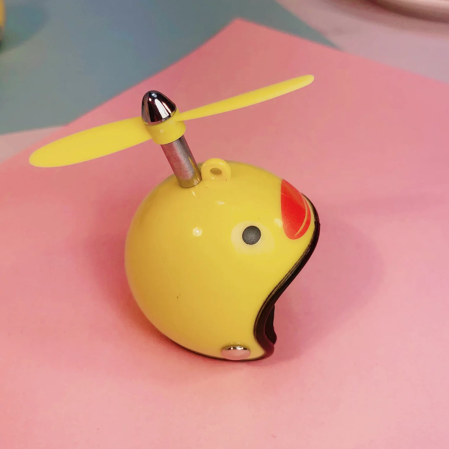 Yellow Black Rubber Duck Animal Pattern Helmet with Propeller for Car Bike Handle Bar Decoration Rubber Squeeky Duckling Duckies