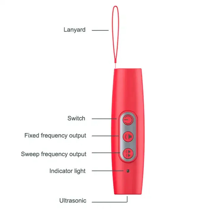 Outdoor Indoor Dog Barking Control Long Range Ultrasonic Anti-Barking Device Ultrasonic Dog Repeller with Flashlight LED Light