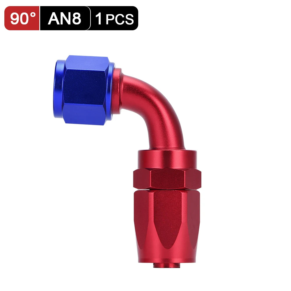 1 Pieces Oil Hose End Adaptor Kit Oil Fuel Swivel Hose End Fitting AN4 AN6 AN8 AN10 Straight 45 90 180 Degree
