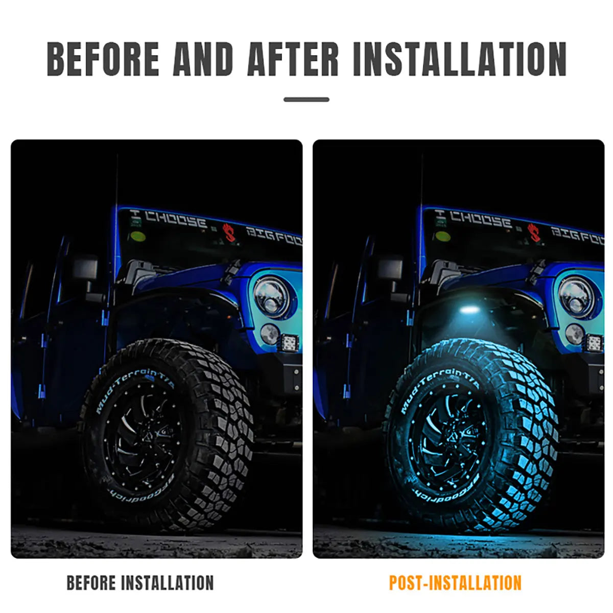 1PCS Car Truck Yacht Trail Rig Lamp Underbody Glow LED Lights Waterproof Led Neon Light For Jeep ATV UTV Offroad Rock Lights