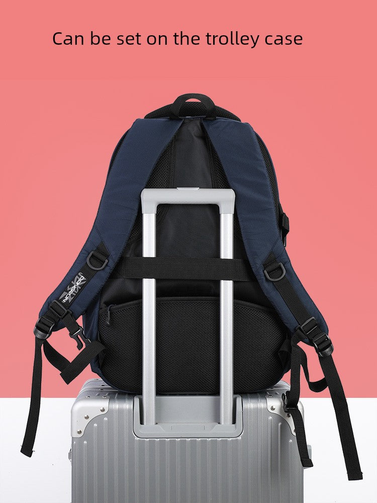 Nylon Women's Casual Fashion Orange Men's Backpack Backpack