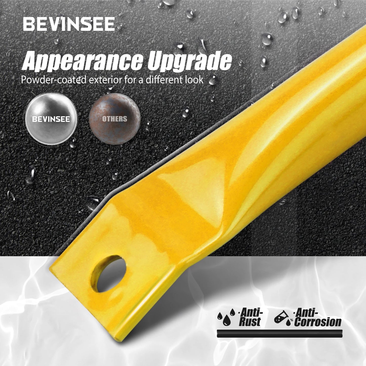 BEVINSEE Front Grille Kidney Braces for BMW E92 E90 E91 E93 2006 2007 2008 2009 2010 2011 2012 2013