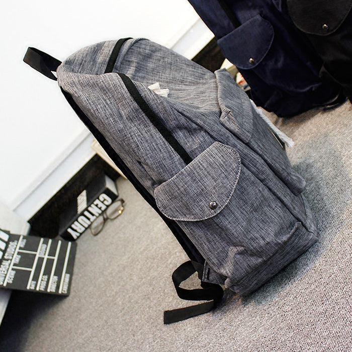 Minimalist Backpack Men's and Women's K-style Middle School Student Schoolbag Large Capacity Travel Backpack Preppy Style Computer Bag Leisure Bag