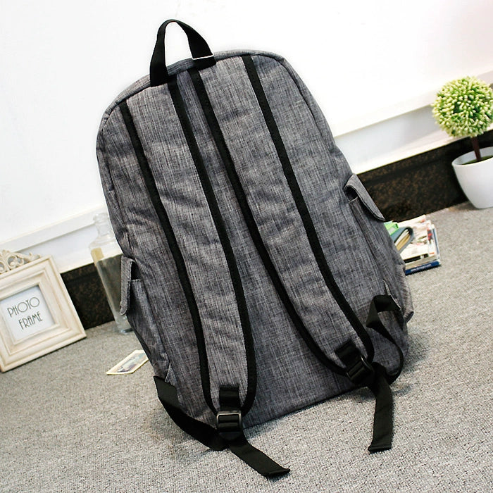 Minimalist Backpack Men's and Women's K-style Middle School Student Schoolbag Large Capacity Travel Backpack Preppy Style Computer Bag Leisure Bag