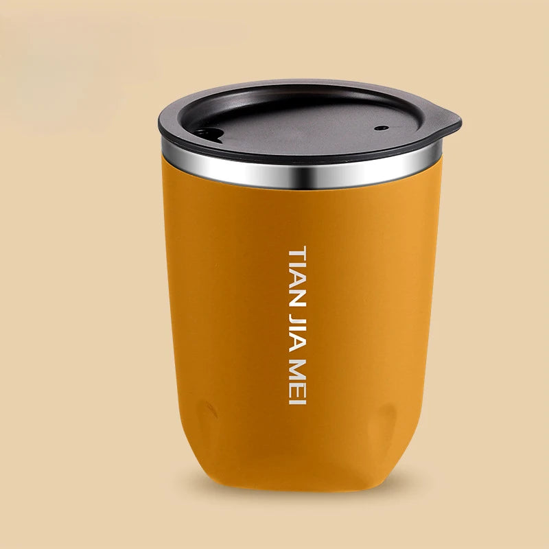 1pc 300ML Thermal Mug Beer Cups Stainless Steel Vacuum Flask Insulated Tumbler Cup with Lid Travel Water Bottle Iced Coffee Cup