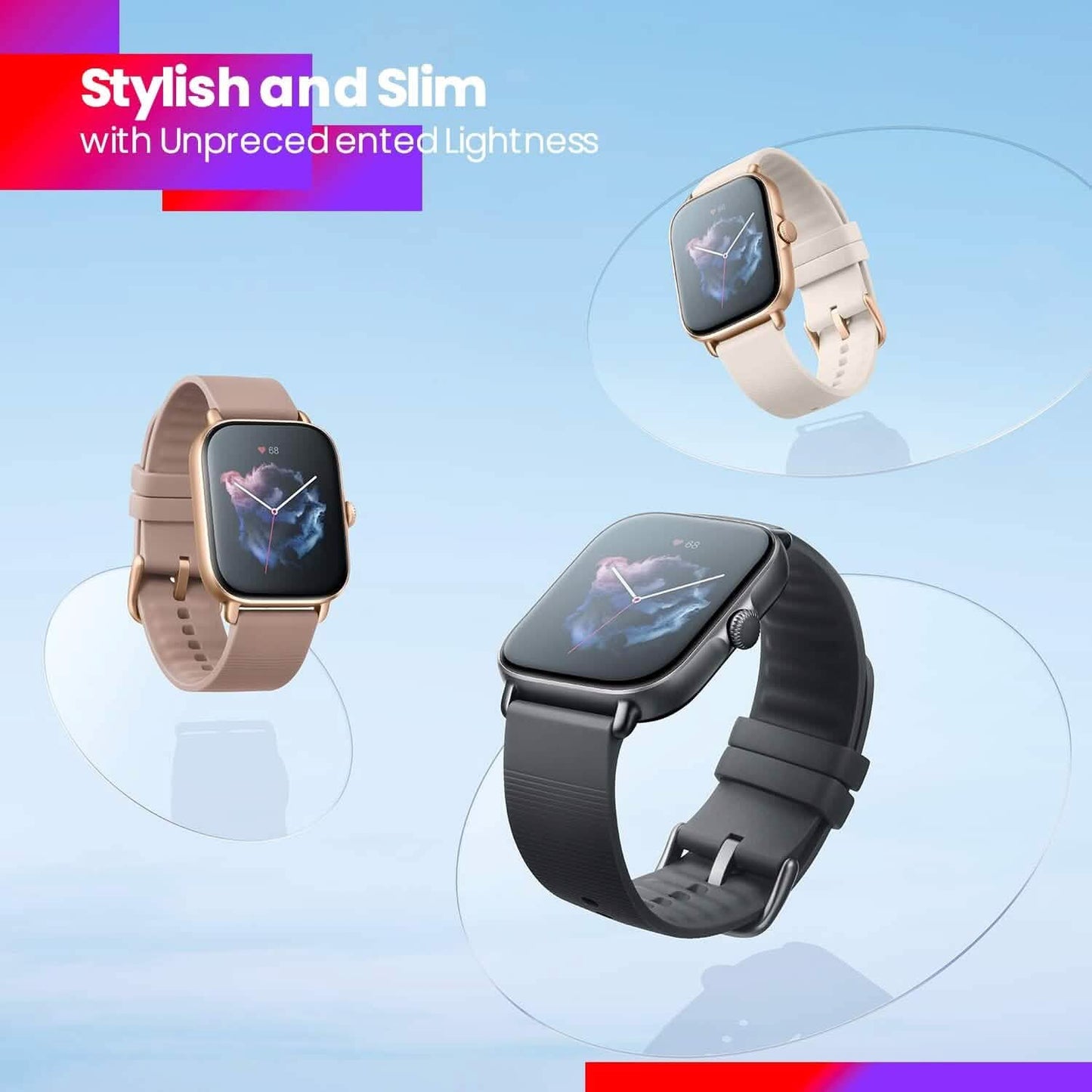 Amazfit GTS 3 Smart Watch for Android iPhone, Alexa Built-In (Refurbished)