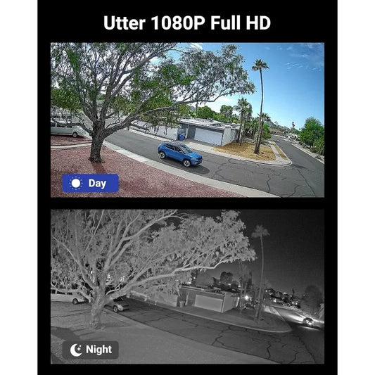 Lite Security Camera System Outdoor with AI Human/Vehicle Detection, 8CH H.265+ DVR and 8 x 1920TVL 2MP IP66 Home