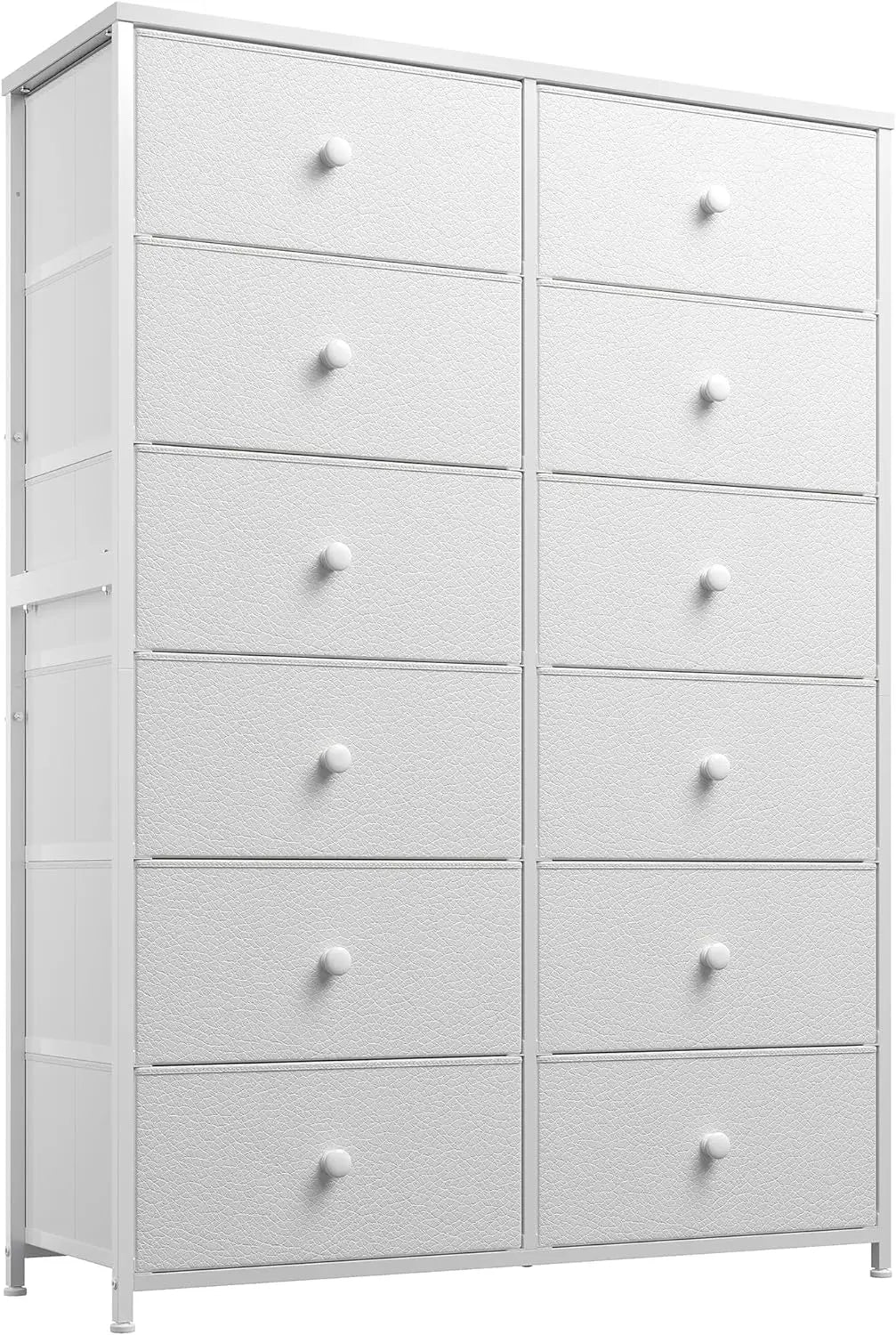 High Capacity Tall Dresser in Black for Bedroom, 12 Drawer Storage Solution