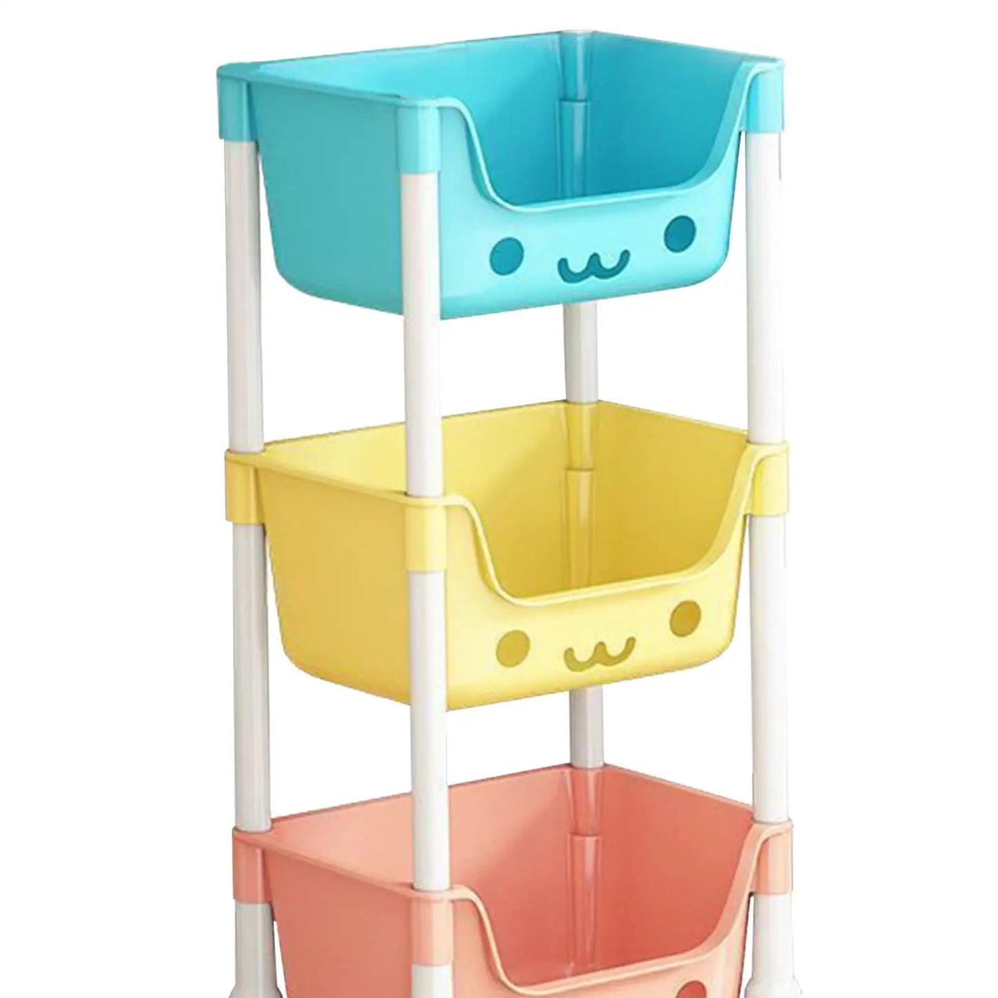 3 Tier Storage Cart Mobile Shelving Unit Organizer 3 Tier Trolley Rack Bathroom Organizer Cart for Kitchen Garage Bedroom Office