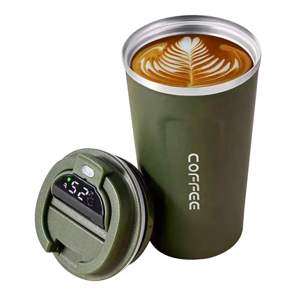 Stainless Steel Smart Coffee Tumbler Thermos Cup with Intelligent Temperature Display Portable Travel Mug 510ML Water Bottle