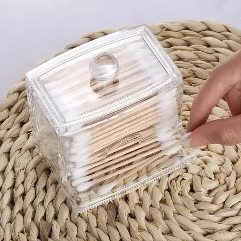 Cotton Swab Holder Cotton Ball Dispenser Organizer Clear Storage Containers